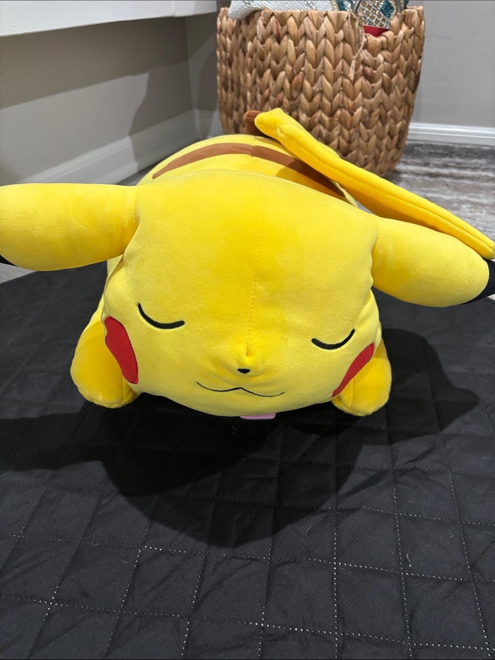 Pokemon Yellow Pikachu Plush with Red Cheeks and Black Ear Tips